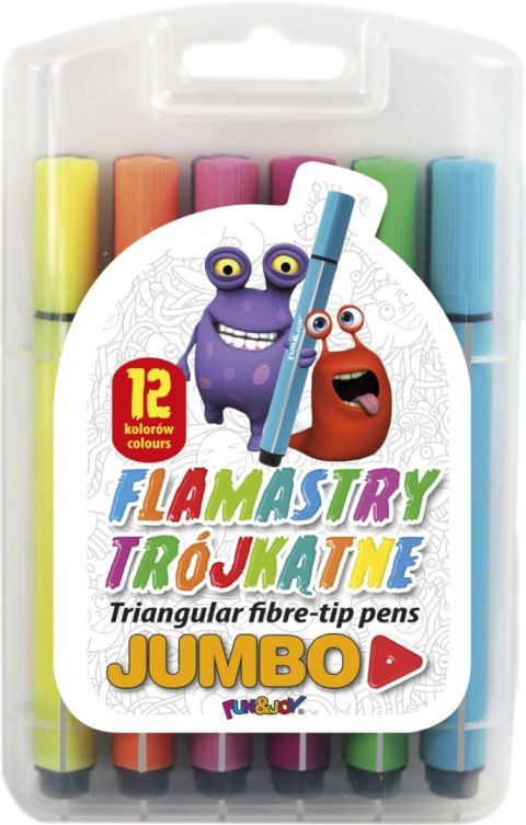 Flamaster Fun&Joy Jumbo trójkątny 12 kol. (FJ-204-12) Flamaster Fun&Joy Jumbo trójkątny 12 kol. (FJ-204-12)