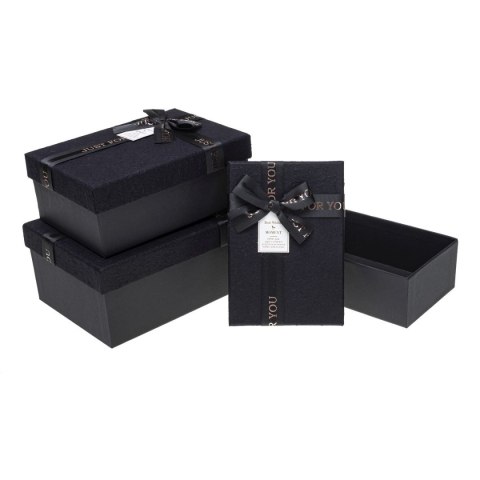 Pudełko na prezent Rozette (PUG-23283-PR BLACK set 3) Pudełko na prezent Rozette (PUG-23283-PR BLACK set 3)