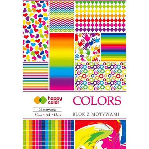 Zeszyt papierów kolorowych Happy Color A4 80g 15k (HA 3808 2030-C) Zeszyt papierów kolorowych Happy Color A4 80g 15k (HA 3808 2030-C)