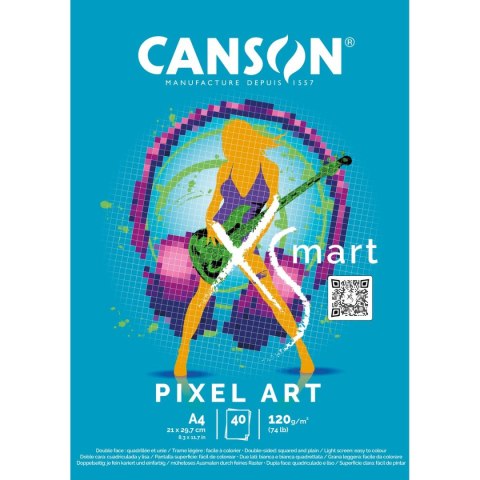 Blok artystyczny Canson XSmart Pixel Art A4 120g 50k (32250P004) Blok artystyczny Canson XSmart Pixel Art A4 120g 50k (32250P004)