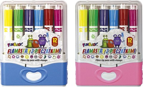 Flamaster Fun&Joy okrągłe z pieczątkami 12 kol. (FJGCP20501-12) Flamaster Fun&Joy okrągłe z pieczątkami 12 kol. (FJGCP20501-12)