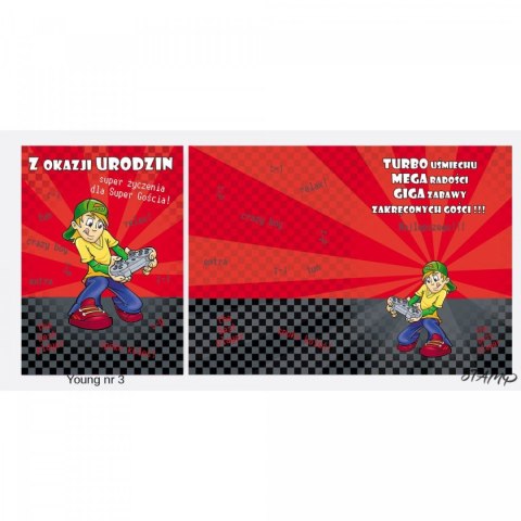 Kartka składana Ev-corp Young Urodzinowy dla chłopaka B6 (STKY-003) Kartka składana Ev-corp Young Urodzinowy dla chłopaka B6 (STKY-003)