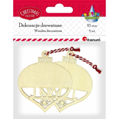 Ozdoba drewniana Titanum Craft-Fun Series zawieszka bombka (4678-1) Ozdoba drewniana Titanum Craft-Fun Series zawieszka bombka (4678-1)