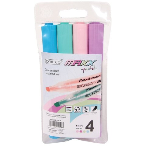 Zakreślacz Cresco Maxx PASTEL komplet, mix (212030) Zakreślacz Cresco Maxx PASTEL komplet, mix (212030)