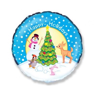 Balon foliowy Godan Przy choince 18cal (B401531)