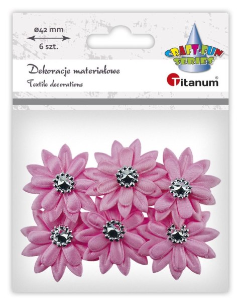 Ozdoba materiałowa Titanum Craft-Fun Series Kwiaty z kryształkiem samoprzylepne (BR232234) Ozdoba materiałowa Titanum Craft-Fun Series Kwiaty z kryształkiem samoprzylepne (BR232234)