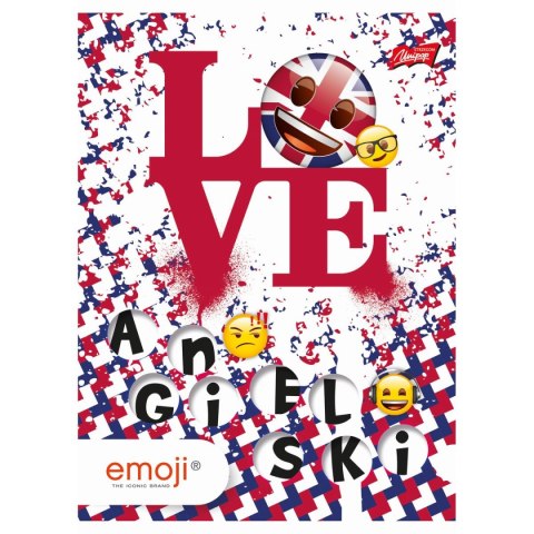 Zeszyt tematyczny Unipap emoji J.ANGIELSKI A5 60k. krata Zeszyt tematyczny Unipap emoji J.ANGIELSKI A5 60k. krata