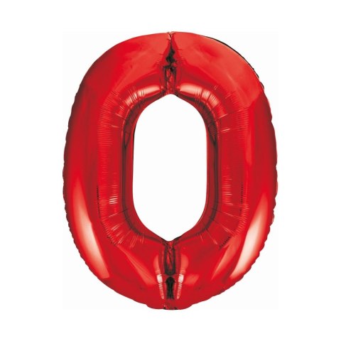 Balon foliowy Godan cyfra 0 czerwona 85cm (BCHCW0) Balon foliowy Godan cyfra 0 czerwona 85cm (BCHCW0)