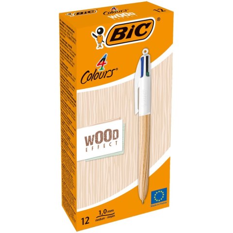 Długopis Bic 4 Colour St 4C Wood Natural mix 1,0mm (508964) Długopis Bic 4 Colour St 4C Wood Natural mix 1,0mm (508964)