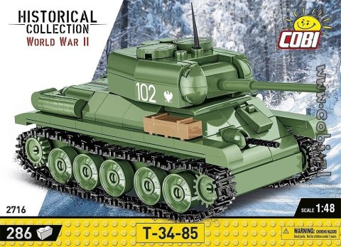 Klocki plastikowe Cobi T-34-85 czołg 286 el. (COBI-2716) Klocki plastikowe Cobi T-34-85 czołg 286 el. (COBI-2716)