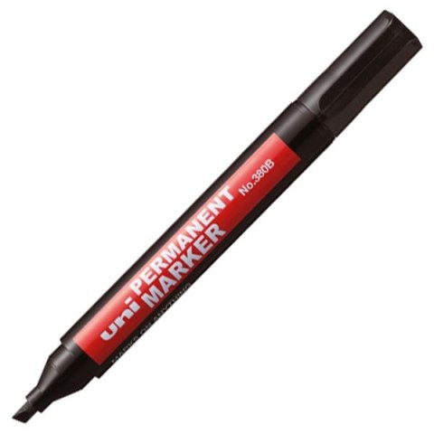 Marker permanentny Uni, czarny 1,0-4,5mm ścięta końcówka (NO-380B) Marker permanentny Uni, czarny 1,0-4,5mm ścięta końcówka (NO-380B)