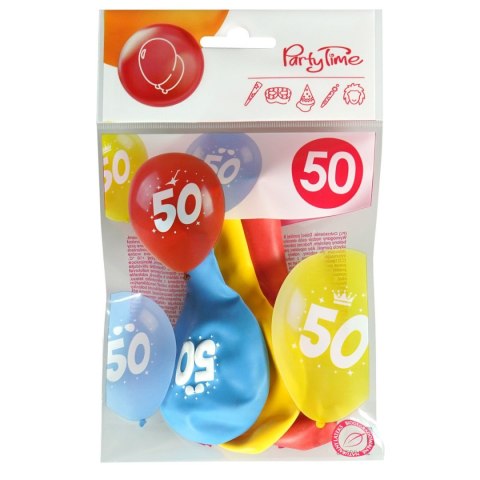 Balon gumowy Arpex z nadrukiem cyferki - 50 (3 szt.) mix 280mm (KB2020-50-9944) Balon gumowy Arpex z nadrukiem cyferki - 50 (3 szt.) mix 280mm (KB2020-50-9944)