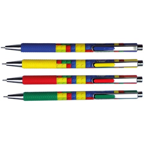 Długopis olejowy Vinson Fashion 106 KLOCKI niebieski 0,7mm Długopis olejowy Vinson Fashion 106 KLOCKI niebieski 0,7mm