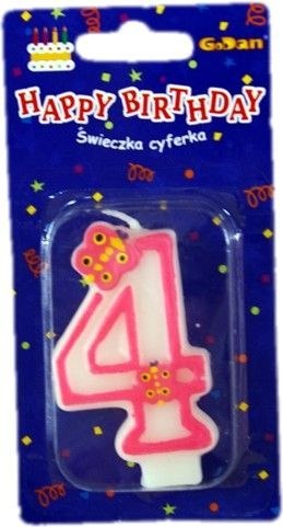 Świeczka urodzinowa Mix Import CYFRA Z MOTYLKIEM (SW-344PY) Świeczka urodzinowa Mix Import CYFRA Z MOTYLKIEM (SW-344PY)