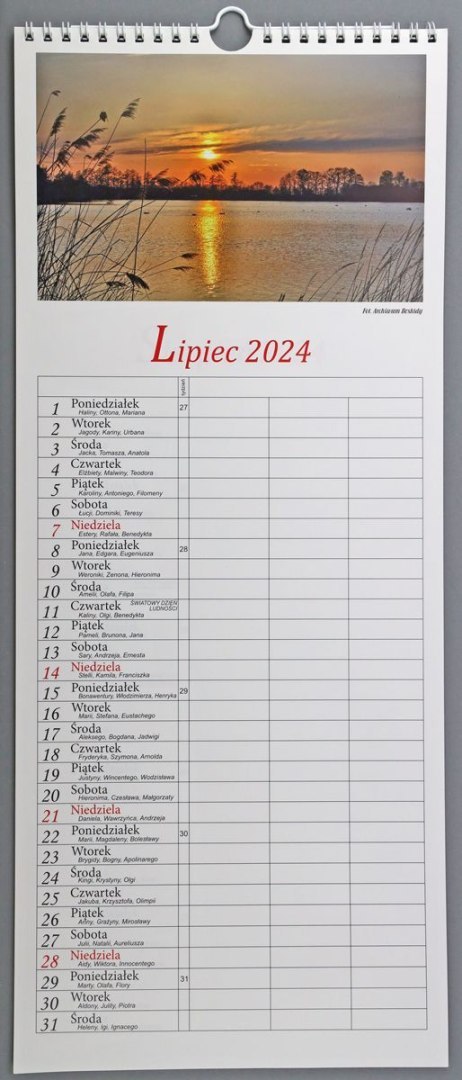 Kalendarz ścienny Beskidy wieloplanszowy 220mm x 500mm Kalendarz ścienny Beskidy wieloplanszowy 220mm x 500mm