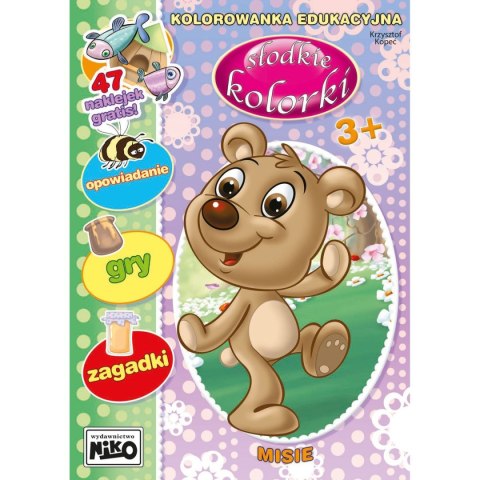 Książeczka edukacyjna Niko Słodkie kolorki. Misie Książeczka edukacyjna Niko Słodkie kolorki. Misie