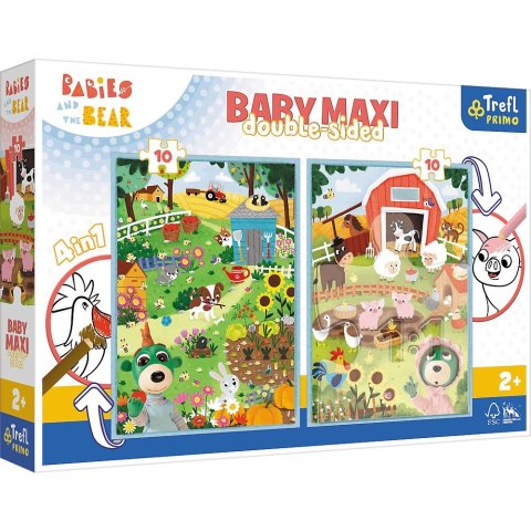 Puzzle Trefl Baby MAXI 2x10 Bobaski i Miś (43000) Puzzle Trefl Baby MAXI 2x10 Bobaski i Miś (43000)