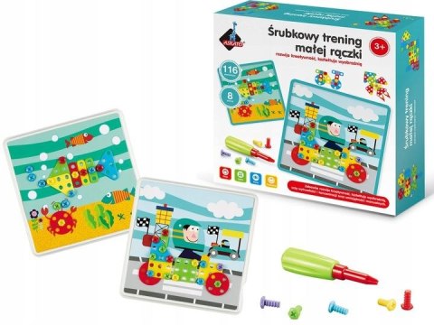 Zabawka edukacyjna Askato ŚRUBKOWY TRENING MAŁEJ RĄCZKI MOZAIKA ŚRUBOKRĘT (6113) Zabawka edukacyjna Askato ŚRUBKOWY TRENING MAŁEJ RĄCZKI MOZAIKA ŚRUBOKRĘT (6113)