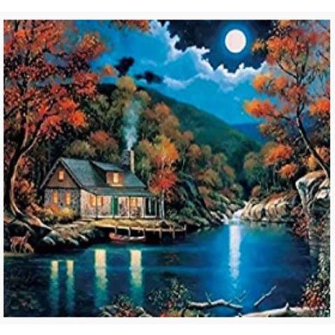 Zestaw kreatywny Norimpex malowanie po numerach -dom nad jeziorem nocą 40x50cm (NO-1008223) Zestaw kreatywny Norimpex malowanie po numerach -dom nad jeziorem nocą 40x50cm (NO-1008223)