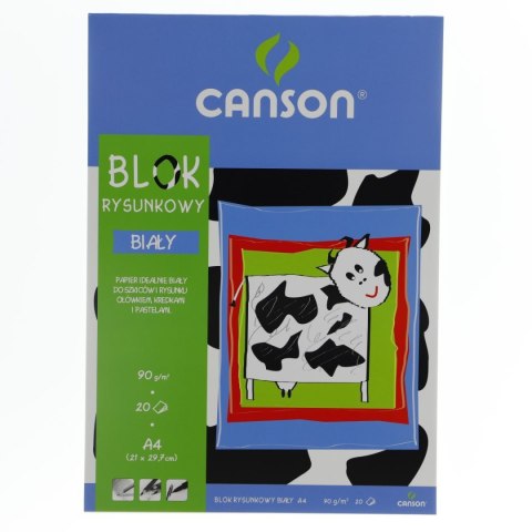 Blok rysunkowy Canson A4 biały 90g 20k (100302694) Blok rysunkowy Canson A4 biały 90g 20k (100302694)