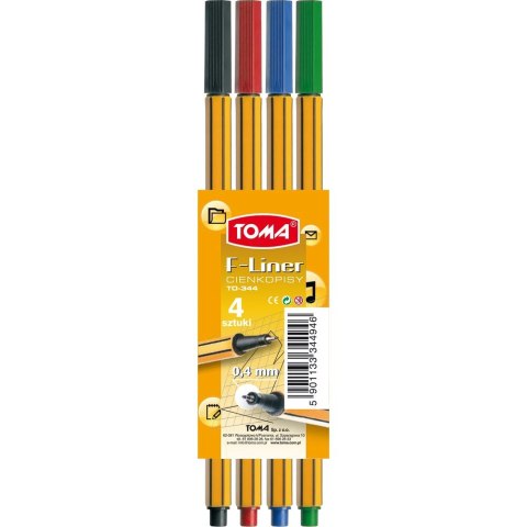 Cienkopis Toma, mix 0,4mm 4kol. Cienkopis Toma, mix 0,4mm 4kol.