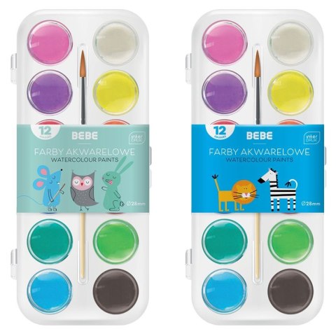 Farby akwarelowe Bebe BB KIDS 12 kol 12 kolor. (5902277327338) Farby akwarelowe Bebe BB KIDS 12 kol 12 kolor. (5902277327338)