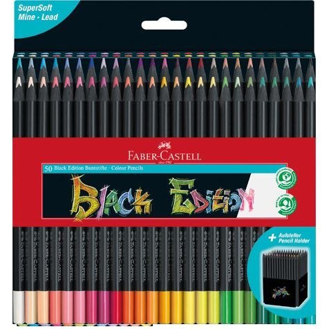 Kredki ołówkowe Faber Castell Black Edition 50 kol. (116450 FC) Kredki ołówkowe Faber Castell Black Edition 50 kol. (116450 FC)