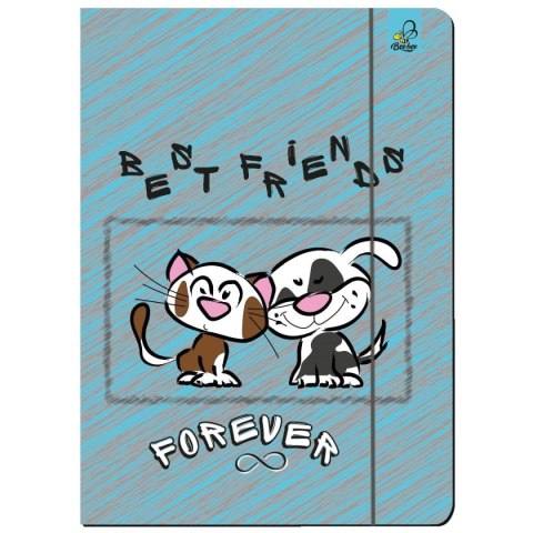 Teczka kartonowa na gumkę A4 Best Friends Forever zwierzaki mix A4 mix Ev-corp (TA4BFF2) Teczka kartonowa na gumkę A4 Best Friends Forever zwierzaki mix A4 mix Ev-corp (TA4BFF2)