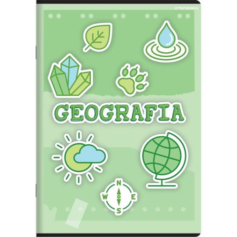 Zeszyt Top 2000 geografia mix A5 60k. 70g krata (400168980)