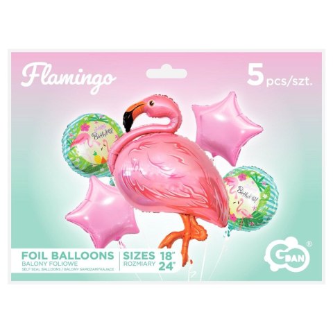 Balon foliowy Godan zestaw 5 szt. Flaming (BZ-HFLA) Balon foliowy Godan zestaw 5 szt. Flaming (BZ-HFLA)