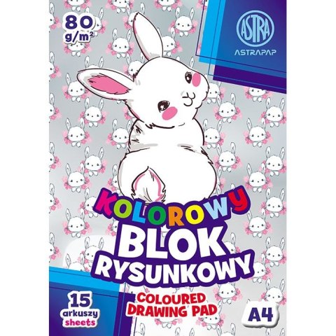Blok rysunkowy Astra BS&RABBit ASTRAPAP A4 mix 80g 15k (106021003) Blok rysunkowy Astra BS&RABBit ASTRAPAP A4 mix 80g 15k (106021003)