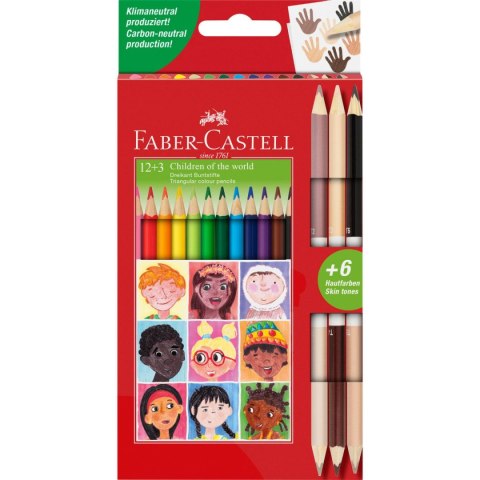Kredki ołówkowe Faber Castell Children of the world 12+3 kol. (511514 FC) Kredki ołówkowe Faber Castell Children of the world 12+3 kol. (511514 FC)