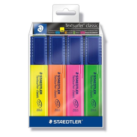 Zakreślacz Staedtler 4 kolory, mix 1,0-5,0mm (364WP4h) Zakreślacz Staedtler 4 kolory, mix 1,0-5,0mm (364WP4h)