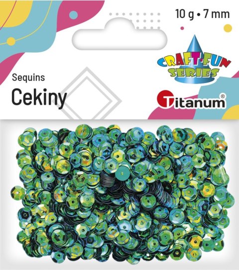 Cekiny Titanum Craft-Fun Series Okrągłe perłowe zielone Cekiny Titanum Craft-Fun Series Okrągłe perłowe zielone