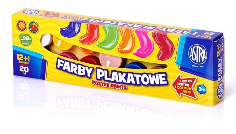 Farby plakatowe Astra kolor: mix 20ml 13 kolor. (301115005) Farby plakatowe Astra kolor: mix 20ml 13 kolor. (301115005)