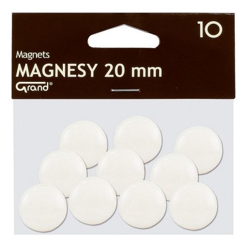 Magnes Grand biały śr. 20mm (130-1689) 10 sztuk Magnes Grand biały śr. 20mm (130-1689) 10 sztuk