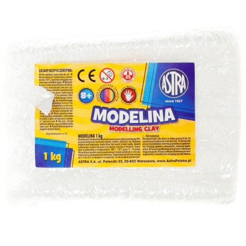 Modelina Astra 1 kol. biała 1000g Modelina Astra 1 kol. biała 1000g