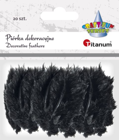 Piórka Titanum Craft-Fun Series czarne 20 szt (0050-15) Piórka Titanum Craft-Fun Series czarne 20 szt (0050-15)