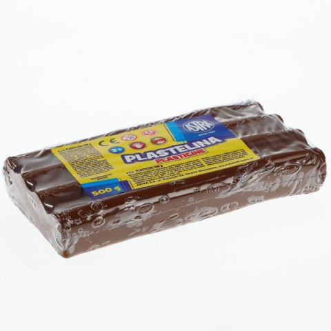 Plastelina Astra 1 kol. brązowa 500g Plastelina Astra 1 kol. brązowa 500g