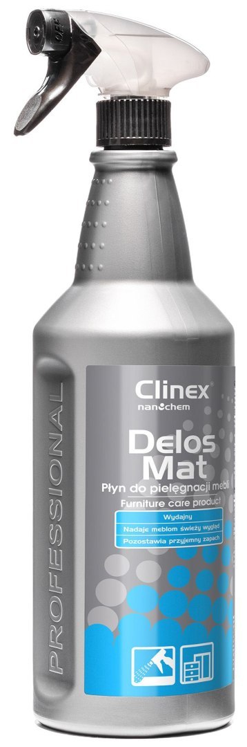 Płyn do pielęgnacji mebli Clinex Delos Mat 1l (77140) Płyn do pielęgnacji mebli Clinex Delos Mat 1l (77140)