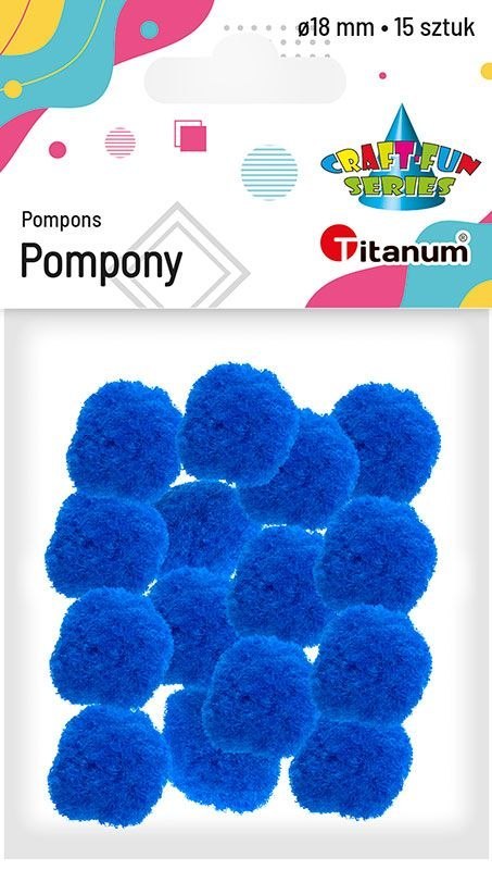 Pompony Titanum Craft-Fun Series chabrowy 15 szt Pompony Titanum Craft-Fun Series chabrowy 15 szt