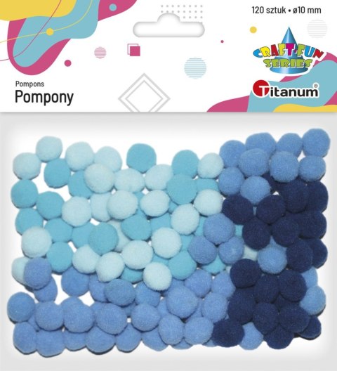 Pompony Titanum Craft-Fun Series niebieski 120 szt (282924) Pompony Titanum Craft-Fun Series niebieski 120 szt (282924)