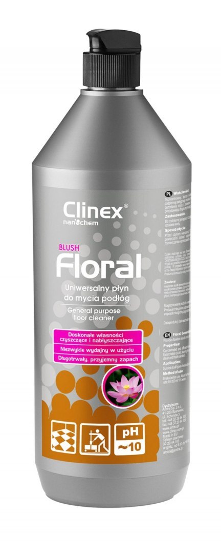 Uniwersalny płyn Clinex Floral Blush do mycia podłóg 1l (77893) Uniwersalny płyn Clinex Floral Blush do mycia podłóg 1l (77893)