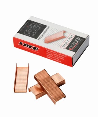 Zszywki 24/6 Laco Miedziowane 24/6 1000 szt (HK24/6)