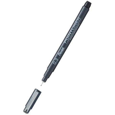 Cienkopis Pentel, czarny 0,3mm 1kol. (S20P) Cienkopis Pentel, czarny 0,3mm 1kol. (S20P)