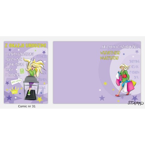 Kartka składana Ev-corp Comic Urodzinowy dla dziewczyny B6 (STKC-031) Kartka składana Ev-corp Comic Urodzinowy dla dziewczyny B6 (STKC-031)