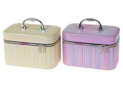 Kuferek Adar M z lusterkiem, wzór motyle, zapinany na zamek; 19x12x11cm (591516) Kuferek Adar M z lusterkiem, wzór motyle, zapinany na zamek; 19x12x11cm (591516)