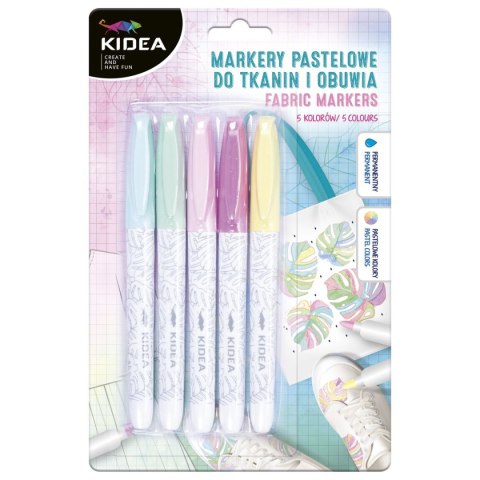 Marker specjalistyczny Kidea Pastel do tkanin, mix okrągła końcówka (MPOT5KA) Marker specjalistyczny Kidea Pastel do tkanin, mix okrągła końcówka (MPOT5KA)