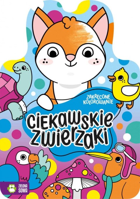 Książeczka edukacyjna Zielona Sowa Zakręcone kolorowanie. Ciekawskie zwierzaki Książeczka edukacyjna Zielona Sowa Zakręcone kolorowanie. Ciekawskie zwierzaki