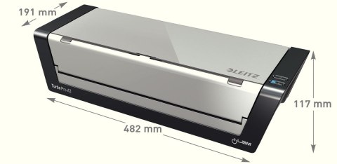 Laminator Leitz iLAM Touch Turbo Pro A3 czarno-srebrny (75190000) Laminator Leitz iLAM Touch Turbo Pro A3 czarno-srebrny (75190000)